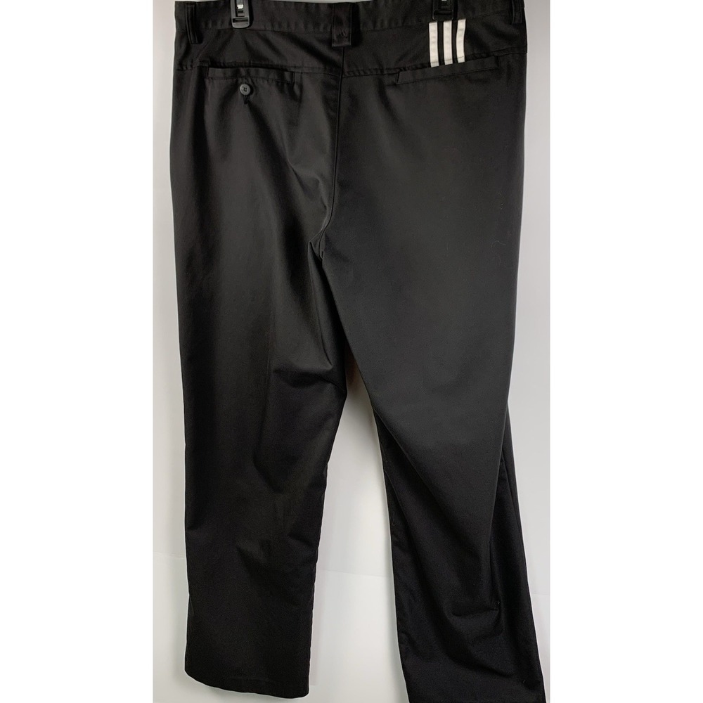 Adidas ClimaLite Golf Pants Mens 36x32 Black Stretch Performance Flat Front - Picture 11 of 16